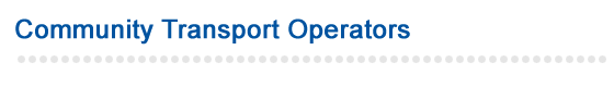 Community Transport Operators